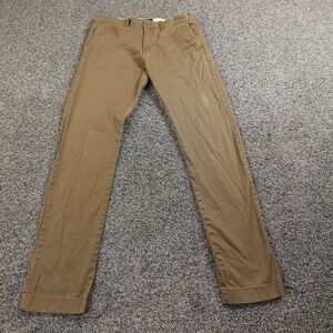 J Crew Pants Mens 30X32 Brown Beige Chino Trousers 484 Straight Stretch Preppy